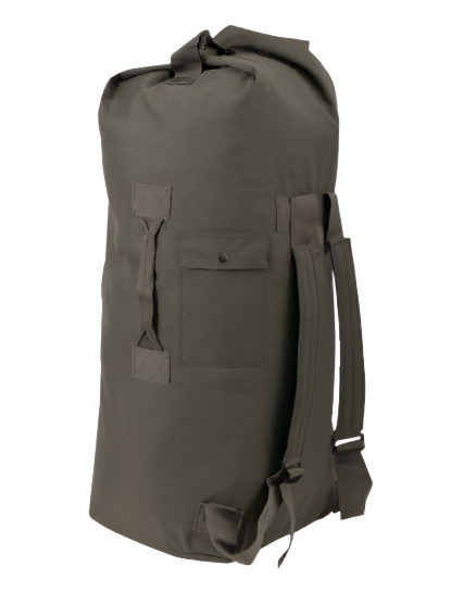 DUFFLE BAG, GI SPEC OD DBL STRAP POLY