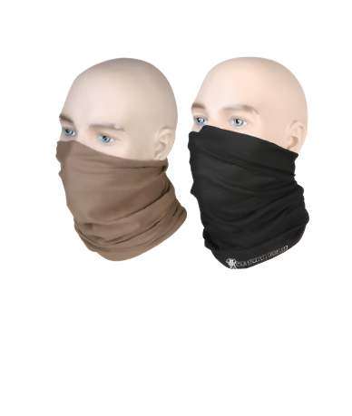 FACEMASK & HEADWRAP 2-IN-1, 2 PACK, BLACK/EARTH