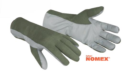 GLOVES, SAGE NOMEX/LEATHER PALM FLIGHT